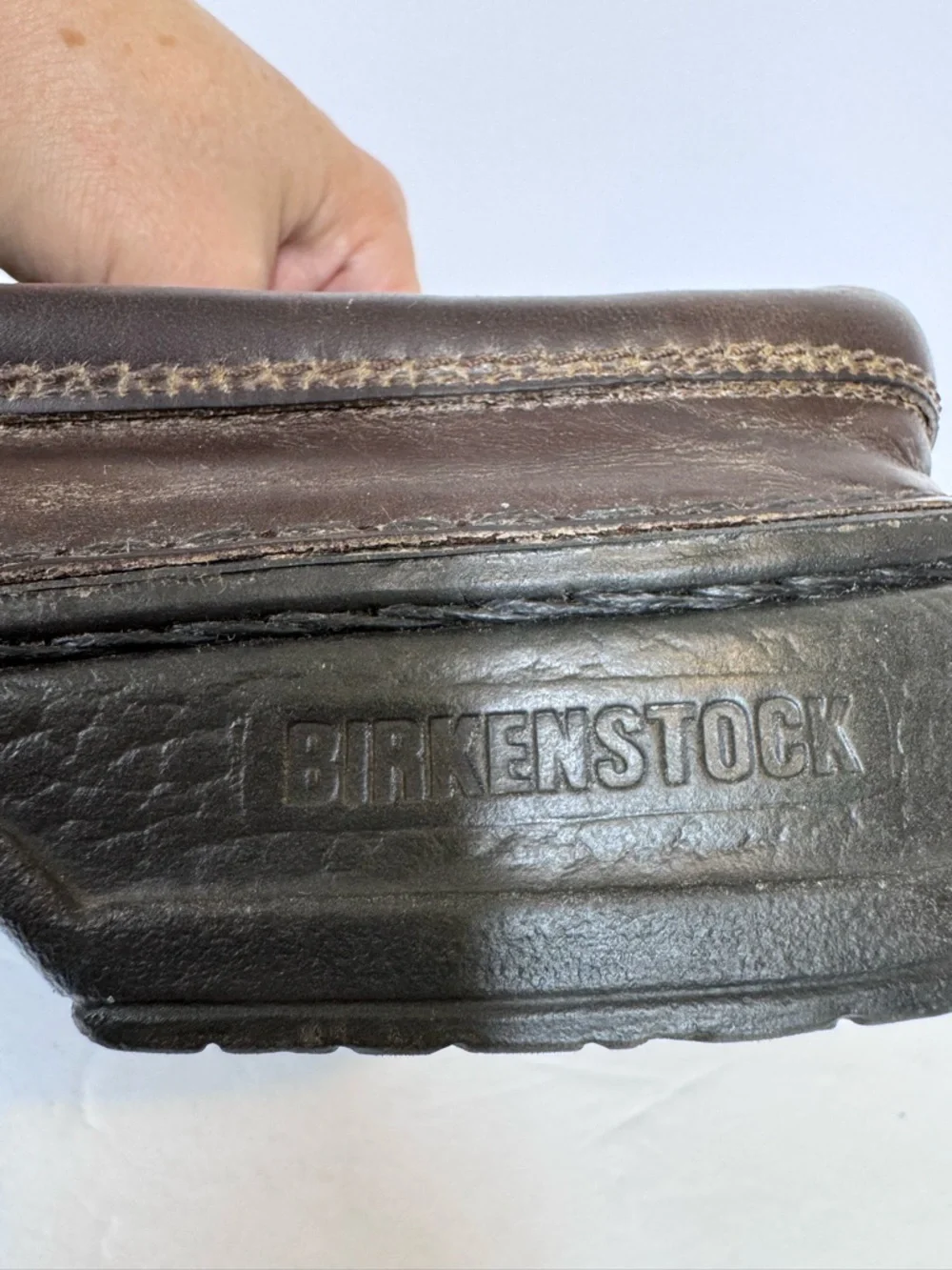 Footprints by Birkenstock Ashby Brown Leather Clog Mule EU 43 US M 10 Minimalist - Picture 7 of 12